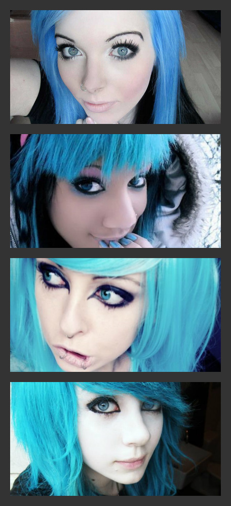 Emo Hair Inspiration With Blue Hair